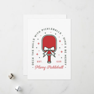 Pickleball merry Christmas funny puns aesthetic Holiday Card