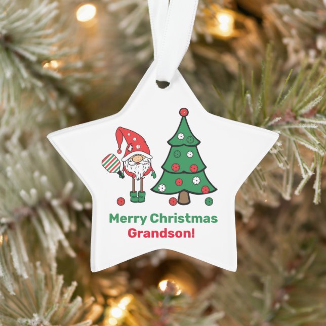 🧑‍🎄🎄Pickleball Merry Christmas star Ornament (Tree)