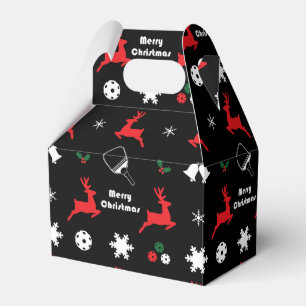 Pickleball Merry Christmas 🎄 Wrapping black Favour Box