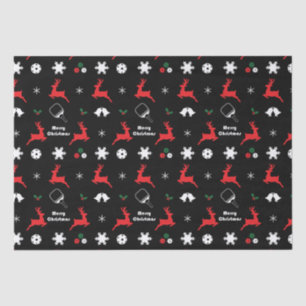 Pickleball Merry Christmas 🎄 Wrapping black Tissue Paper