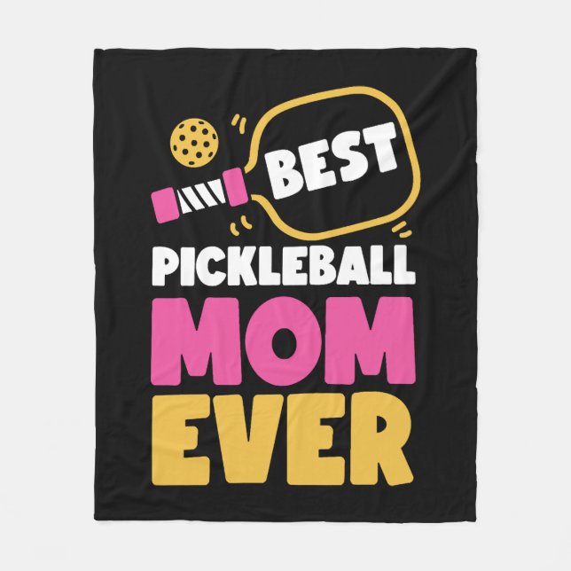 Pickleball Mum Mother Best  Fleece Blanket (Front)