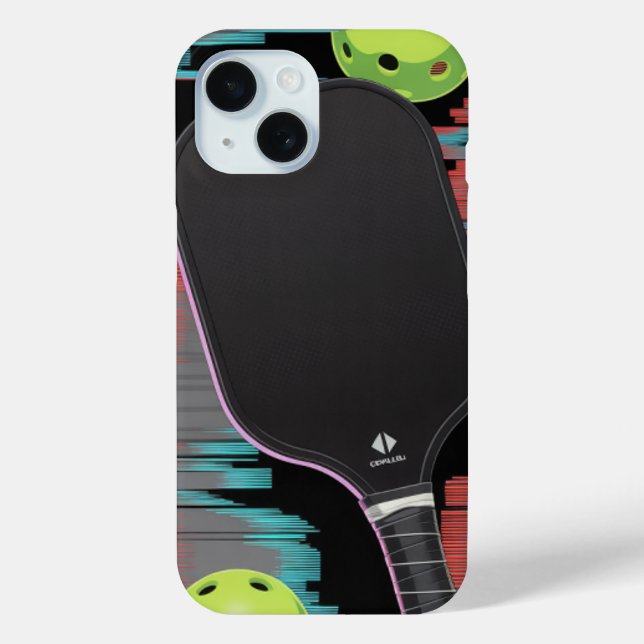 Pickleball Neon Paddle Motion Case (Back)