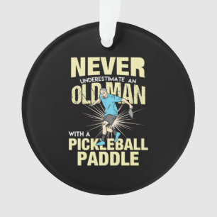 Pickleball - Old Man With A Pickleball Paddle Ornament