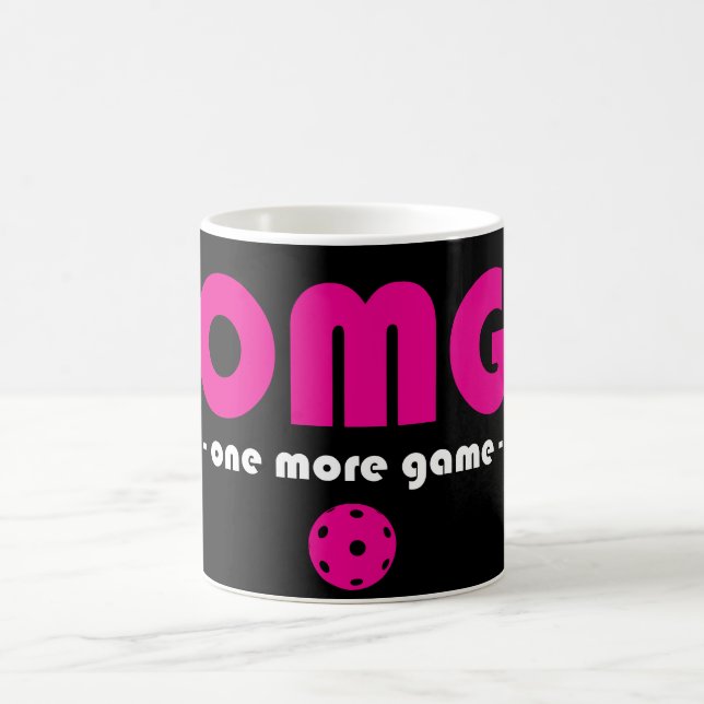 Pickleball One More Game black / pink Coffee Mug (Center)
