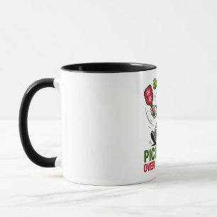Pickleball Over Everything Pickleball Santa Mug