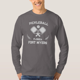 Pickleball Paddle Ball Fort Myers Florida Custom T-Shirt