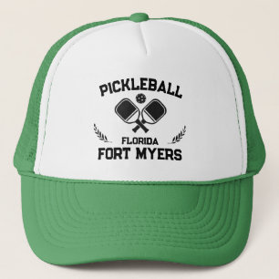 Pickleball Paddle Ball Fort Myers Florida Custom Trucker Hat