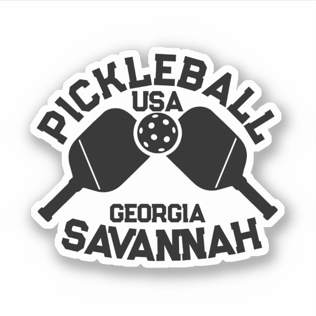 Pickleball Paddle & Ball Savannah Georgia Custom (Front)