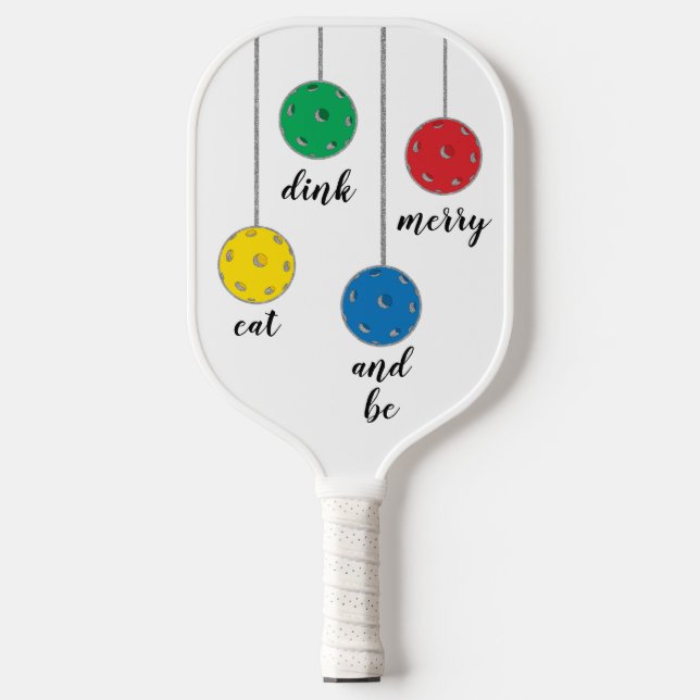 Pickleball Paddle Christmas Ornaments (Front)