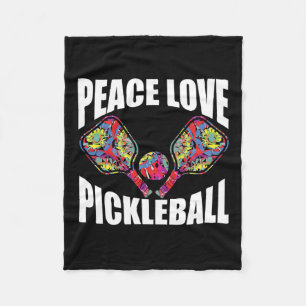 Pickleball Paddle Design Fleece Blanket