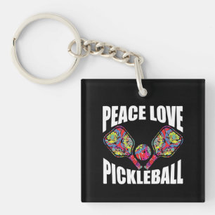 Pickleball Paddle Design Key Ring