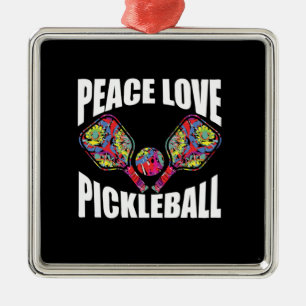Pickleball Paddle Design Metal Ornament
