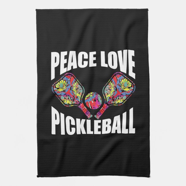 Pickleball Paddle Design Tea Towel (Vertical)