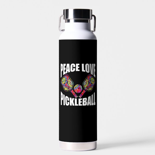 Pickleball Paddle Design Water Bottle (Front)