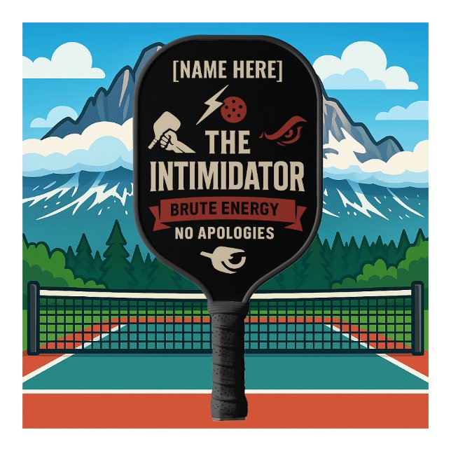 Pickleball Paddle Featuring The Intimidator (PERSONALIZED NAME PICKLEBALL PADDLE)