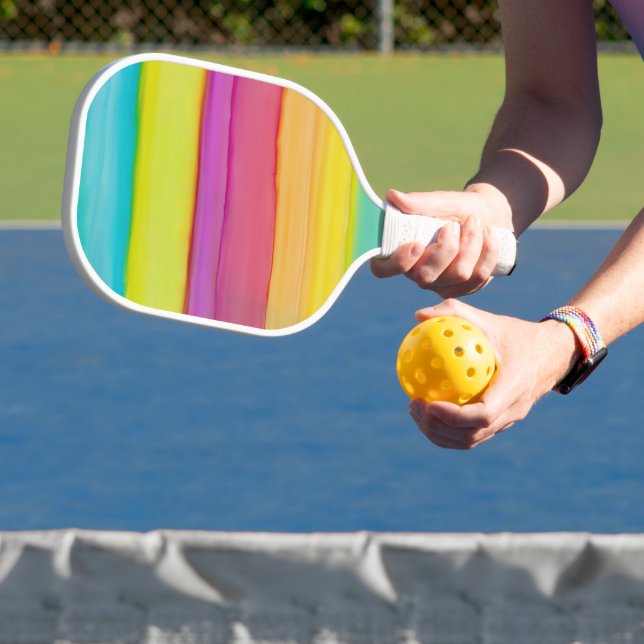 Pickleball Paddle Lines of Colour (Insitu)