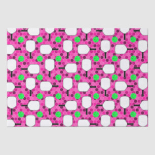 Pickleball Paddle - Magenta Honeycomb Hexagons Tissue Paper