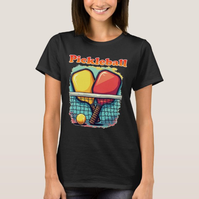 Pickleball Paddle & Net Power Play T-Shirt (Front)