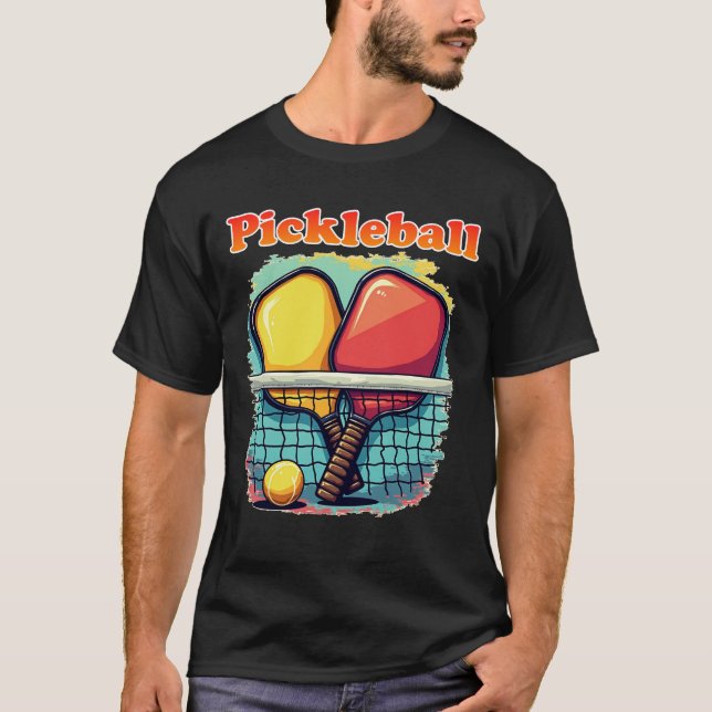 Pickleball Paddle & Net Power Play T-Shirt (Front)