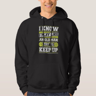 Pickleball Paddle Old Man Hoodie