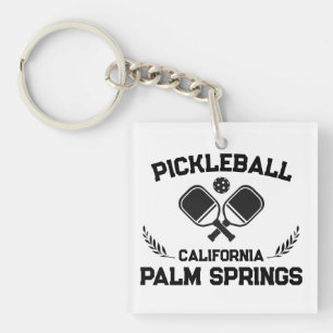 Pickleball Paddle Palm Springs California Custom Key Ring