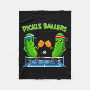 Pickleball paddle player funny pickle ballers fun fleece blanket