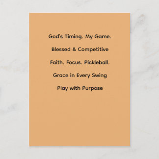Pickleball Paddle Postcard