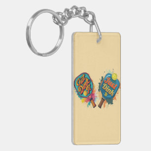 Pickleball Paddle - Sporty & Fun Design Key Ring