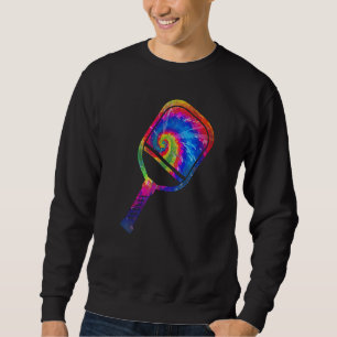 Pickleball Paddle Tie Dye Retro 80s 90s Sweatshirt