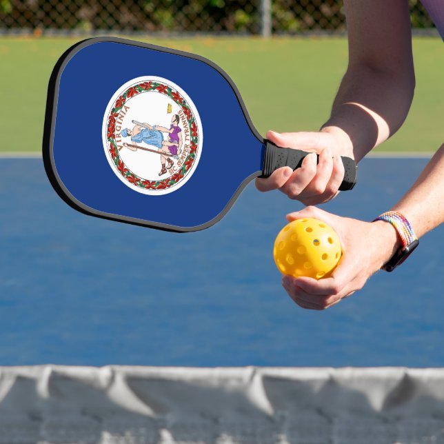 Pickleball Paddle, Virginia State flag Paddle (Insitu)