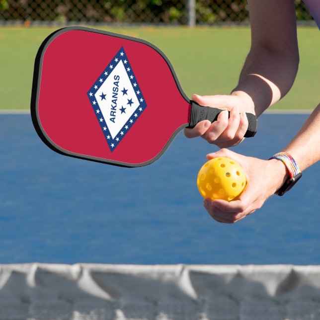 Pickleball Paddle with flag of Arkansas, USA (Insitu)
