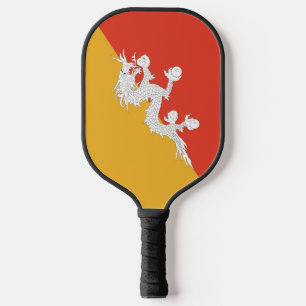 Pickleball Paddle with flag of Bhutan