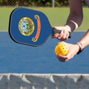Pickleball Paddle with flag of Idaho