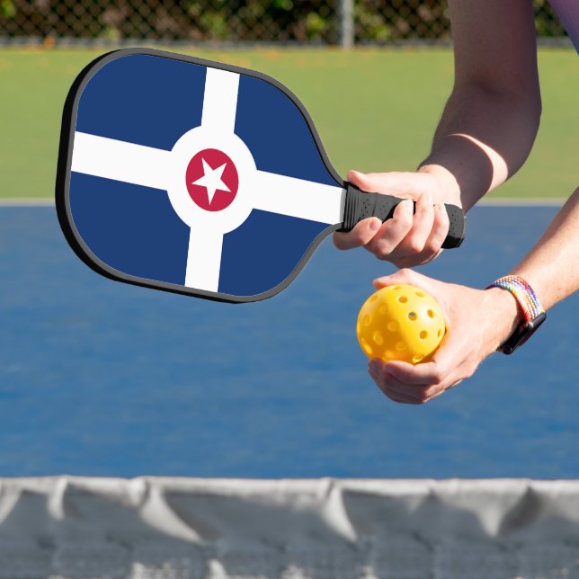 Pickleball Paddle with flag of Indianapolis, USA (Insitu)