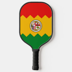 Pickleball Paddle with flag of Los Angeles, USA