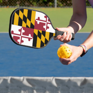 Pickleball Paddle with flag of Maryland, USA