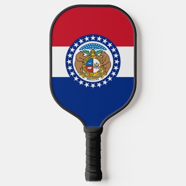 Pickleball Paddle with flag of Missouri, USA (Front)