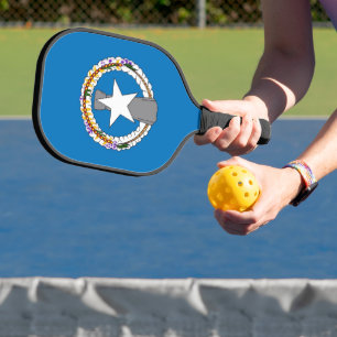 Pickleball Paddle with flag of Northern Mariana