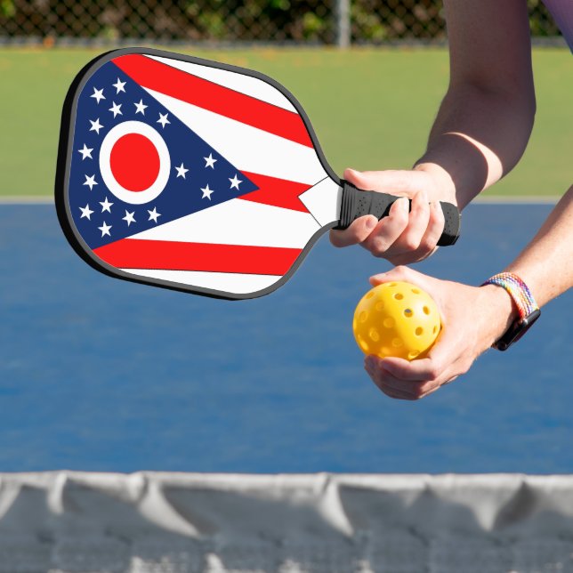 Pickleball Paddle with flag of Ohio, USA (Insitu)