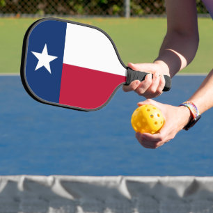 Pickleball Paddle with flag of Texas USA