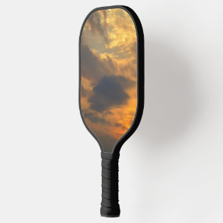 Pickleball paddle with sunset theme