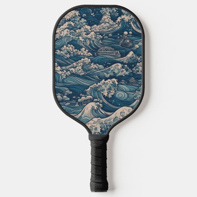 Pickleball Paddle with Wave Design (Front)