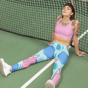 Pickleball Paddles and Balls Leggings