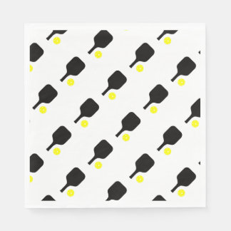 Pickleball paddles & balls napkin