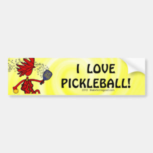 Pickleball Paddles Well With Others Bumper Sticker