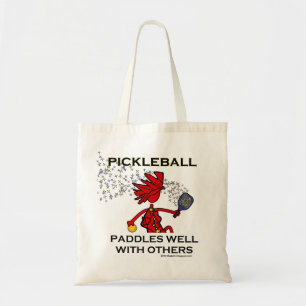 Pickleball Paddles Well With Others Tote Bag