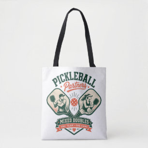 Pickleball Partners Mixed Doubles Tote Bag