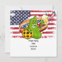 Pickleball Party 4th July Independence Day America