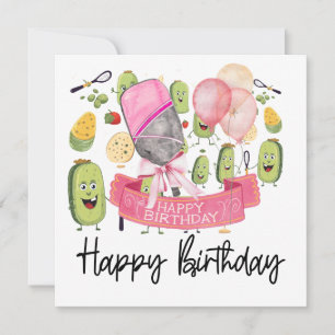 Pickleball Party Birthday Card