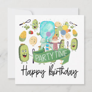 Pickleball Party Birthday Card
